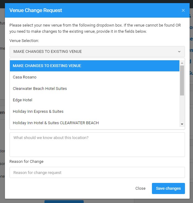 Event Change Request