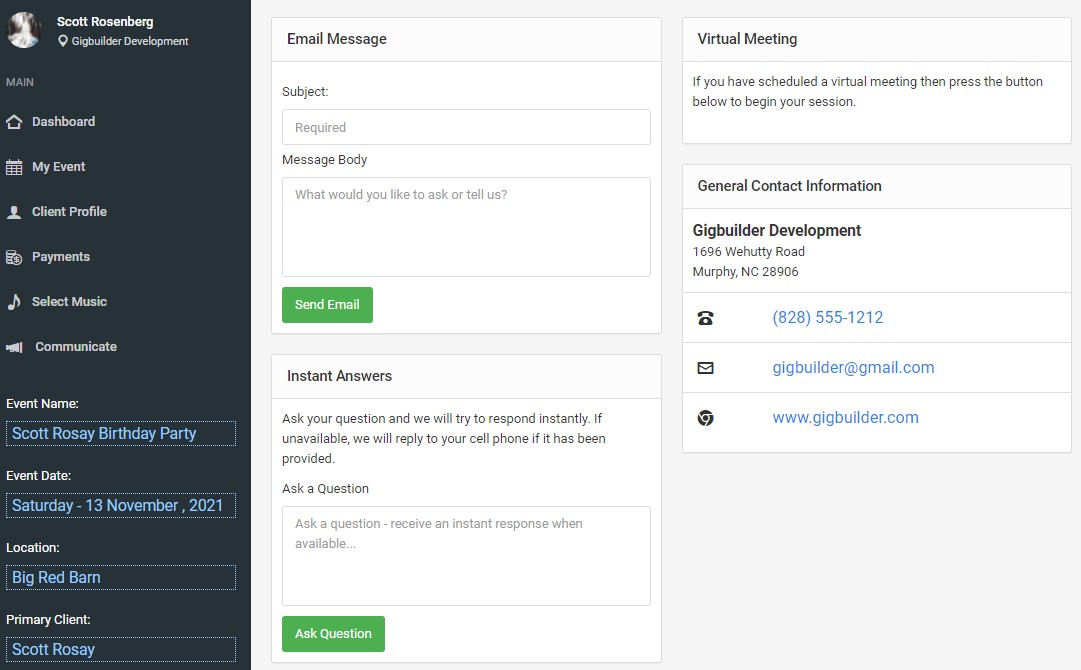 Gigbuilder Communicate